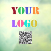 Aangepaste logo en QR-code zakelijke raamsticker (Vel 3)