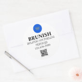 Aangepaste Logo en QR Ronde Sticker (Envelop)