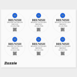 Aangepaste Logo en QR Ronde Sticker