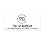 Aangepaste logo en retouradres of tekst zelfinktende stempel (Design)