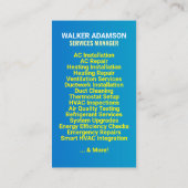 Aangepaste Logo en slogan | Verwarming en koeling Visitekaartje (Achterkant)