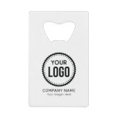 Aangepaste Logo en slogan voor bedrijven met speci Creditkaart Flessenopener (Voorkant)