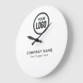 Aangepaste Logo en slogan voor bedrijven met speci Grote Klok (Hoek)