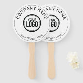 Aangepaste Logo en slogan voor bedrijven met speci Handwaaier (Voorkant en achterkant)