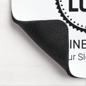 Aangepaste Logo en slogan voor bedrijven met speci Muismat (Hoek)