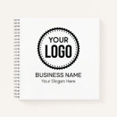 Aangepaste Logo en slogan voor bedrijven met speci Notitieboek (Voorkant)