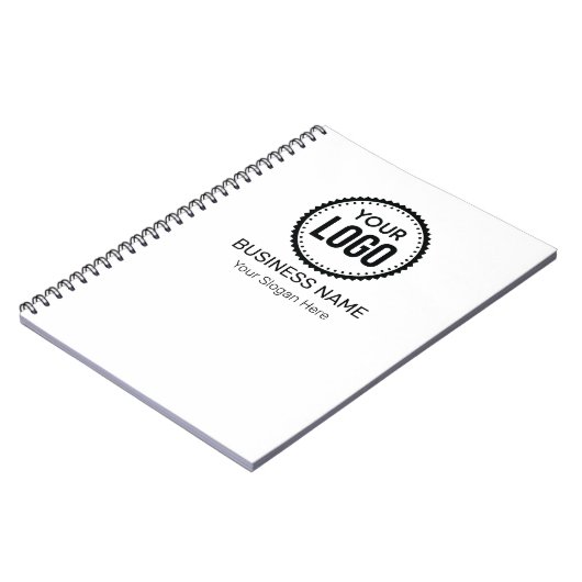 Aangepaste Logo en slogan voor bedrijven met speci Notitieboek (Linkerzijde)