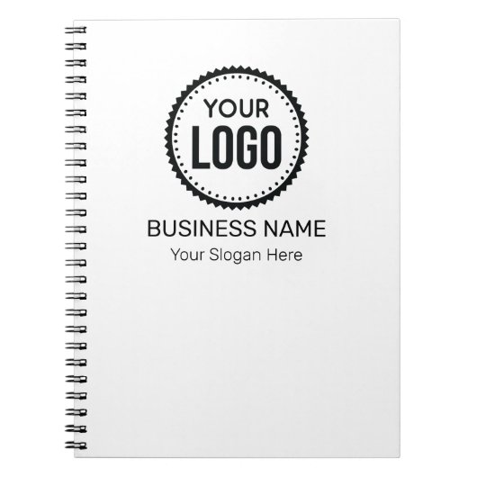 Aangepaste Logo en slogan voor bedrijven met speci Notitieboek (Voorkant)
