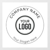 Aangepaste Logo en slogan voor bedrijven met speci Raamsticker (Vel)