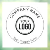 Aangepaste Logo en slogan voor bedrijven met speci Raamsticker (Vel 3)