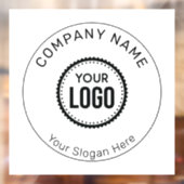 Aangepaste Logo en slogan voor bedrijven met speci Raamsticker (Vel 2)