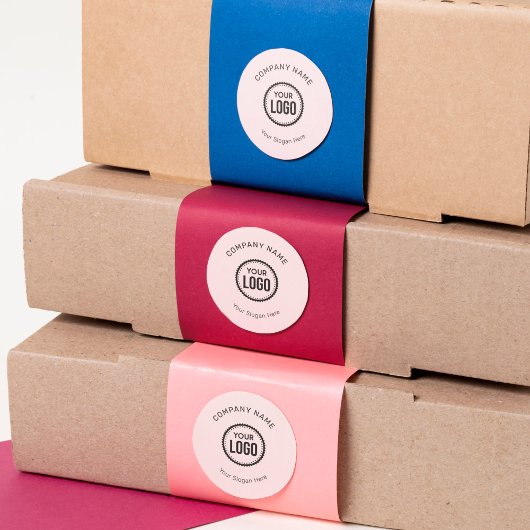 Aangepaste Logo en slogan voor bedrijven met speci Ronde Sticker