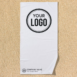 Aangepaste Logo en slogan voor bedrijven met speci Strandlaken