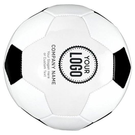 Aangepaste Logo en slogan voor bedrijven met speci Voetbal (Gedraaid)