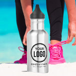 Aangepaste Logo en slogan voor bedrijven met speci Waterfles<br><div class="desc">Pas een waterfles met deze eenvoudige en minimalistische sjabloon aan, en promoot uw bedrijf of bedrijf om lood te verhogen en meer verkoop te genereren. Voeg uw details toe, Al tekststijl, kleuren, grootte kunnen worden gewijzigd om uw behoeften te passen. Neem contact met me op als je hulp of overeenkomende...</div>