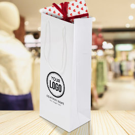 Aangepaste Logo en slogan voor bedrijven met speci Wijn Cadeautas