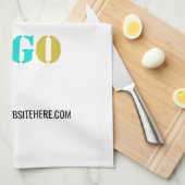 Aangepaste Logo en Tekst Bedrijf Keukenhanddoek (Quarter Fold)