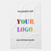 Aangepaste Logo en Tekst Bedrijf Keukenhanddoek (Verticaal)