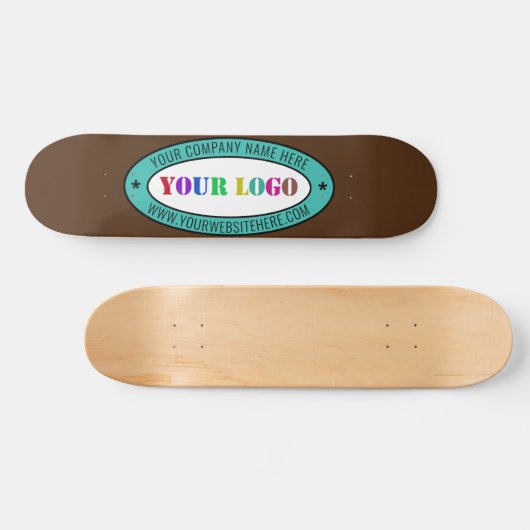 Aangepaste Logo en Tekst Bedrijf Skateboard Sjablo (Horizontaal)