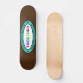 Aangepaste Logo en Tekst Bedrijf Skateboard Sjablo (Voorkant)