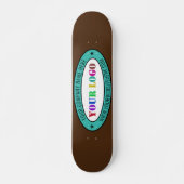 Aangepaste Logo en Tekst Bedrijf Skateboard Sjablo (Voorkant)