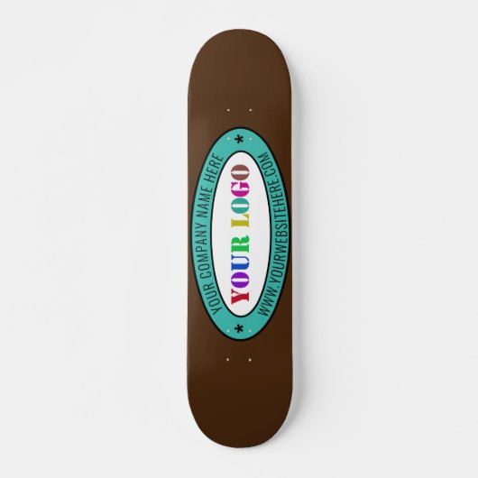 Aangepaste Logo en Tekst Bedrijf Skateboard Sjablo (Voorkant)