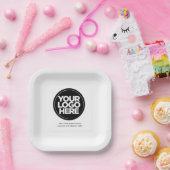 Aangepaste Logo en tekst Bedrijfsfeest Papieren Bordje (Feest)