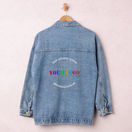 Aangepaste Logo en tekst Business Denim Jacket (Hangar)