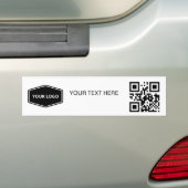 Aangepaste Logo en Tekst Business QR Code Promotie Bumpersticker (Op auto)