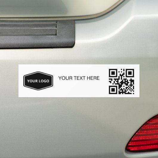 Aangepaste Logo en Tekst Business QR Code Promotie Bumpersticker (Op auto)