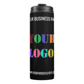 Aangepaste Logo en tekst Business Thermische Tumbl Thermosbeker (Voorkant)