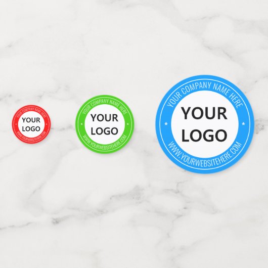 Aangepaste Logo en tekst Confetti Kies kleuren (Voorkanten)