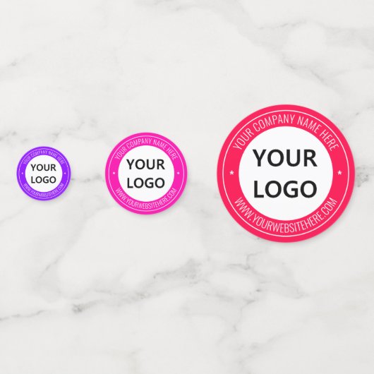 Aangepaste Logo en tekst Confetti Kies kleuren (Achterkanten)