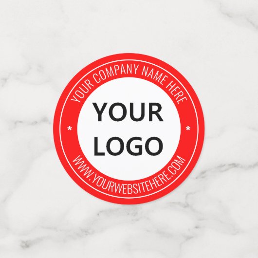 Aangepaste Logo en tekst Confetti Kies kleuren (Kleine voorkant)