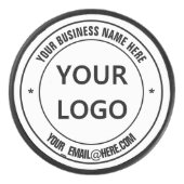 Aangepaste Logo en tekst gepersonaliseerde Hockey Puck (Voorkant)