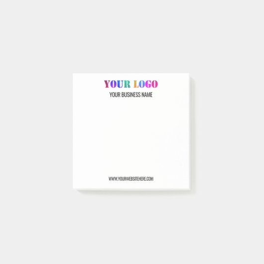 Aangepaste Logo en tekst Gepersonaliseerde Sticky  Post-it® Notes (Voorkant)