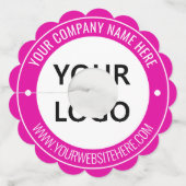 Aangepaste Logo en tekst gepersonaliseerde wijngla Wijnglaslabel (Achterkant)