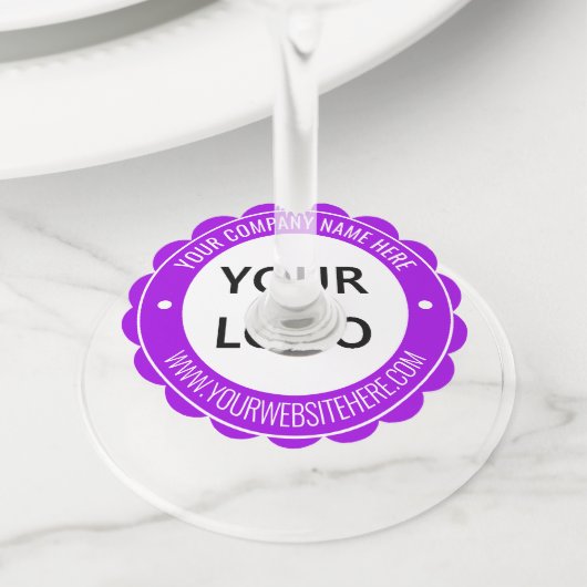 Aangepaste Logo en tekst gepersonaliseerde wijngla Wijnglaslabel (Dichtbij)