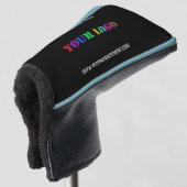 Aangepaste Logo en tekst Golf Head Hoesje Sjabloon Golfheadcover (3/4 voorkant)