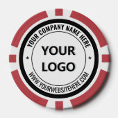 Aangepaste Logo en Tekst Merk Poker Chips Voorbeel (Voorkant)