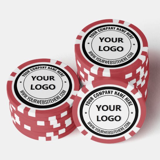 Aangepaste Logo en Tekst Merk Poker Chips Voorbeel (Opstapeling)