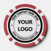 Aangepaste Logo en Tekst Merk Poker Chips Voorbeel (Achterkant)