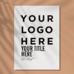 Aangepaste logo en tekst moderne, scherpe uitnodig<br><div class="desc">Aangepaste logo en tekst moderne,  scherpe verticale uitnodigingskaart. Om het even welke kleur,  om het even welk doopvont,  moderne en minimale blik.</div>