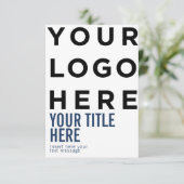 Aangepaste logo en tekst moderne, scherpe uitnodig (Staand voorkant)