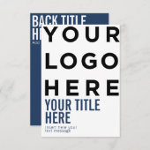 Aangepaste logo en tekst moderne, scherpe uitnodig (Voorkant / Achterkant)