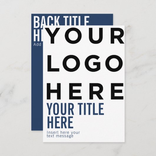 Aangepaste logo en tekst moderne, scherpe uitnodig (Voorkant / Achterkant)