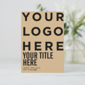 Aangepaste logo en tekst moderne, scherpe uitnodig (Staand voorkant)