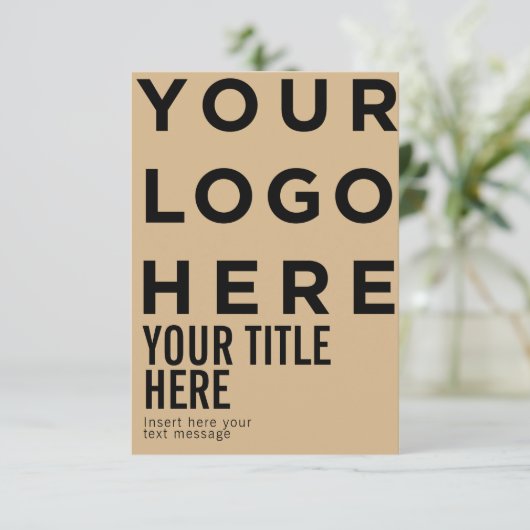 Aangepaste logo en tekst moderne, scherpe uitnodig (Staand voorkant)