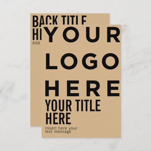 Aangepaste logo en tekst moderne, scherpe uitnodig (Voorkant / Achterkant)