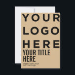 Aangepaste logo en tekst moderne, scherpe uitnodig<br><div class="desc">Aangepaste logo en tekst moderne camel beige scherpe verticale uitnodigingskaart. Elke kleur,  elk lettertype,  moderne en minimale uitstraling.</div>